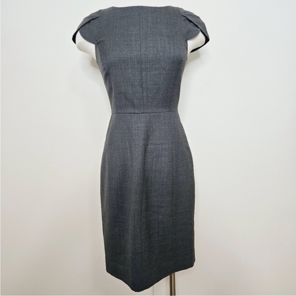 J. Crew Petal Cap Sleeve Wool Sheath Dress - Picture 2 of 6